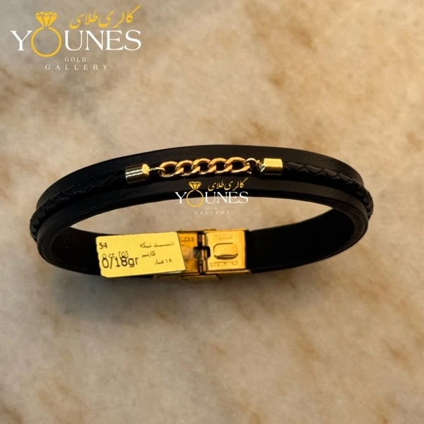 دستبند طلا چرم کارتیر CR105